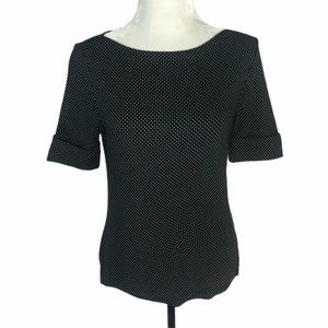 Ralph Lauren Woman's Black Polka Dot Top